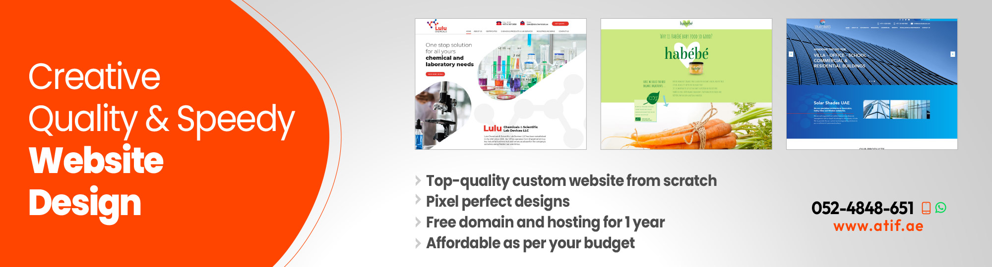 affordable freelance web designer Dubai